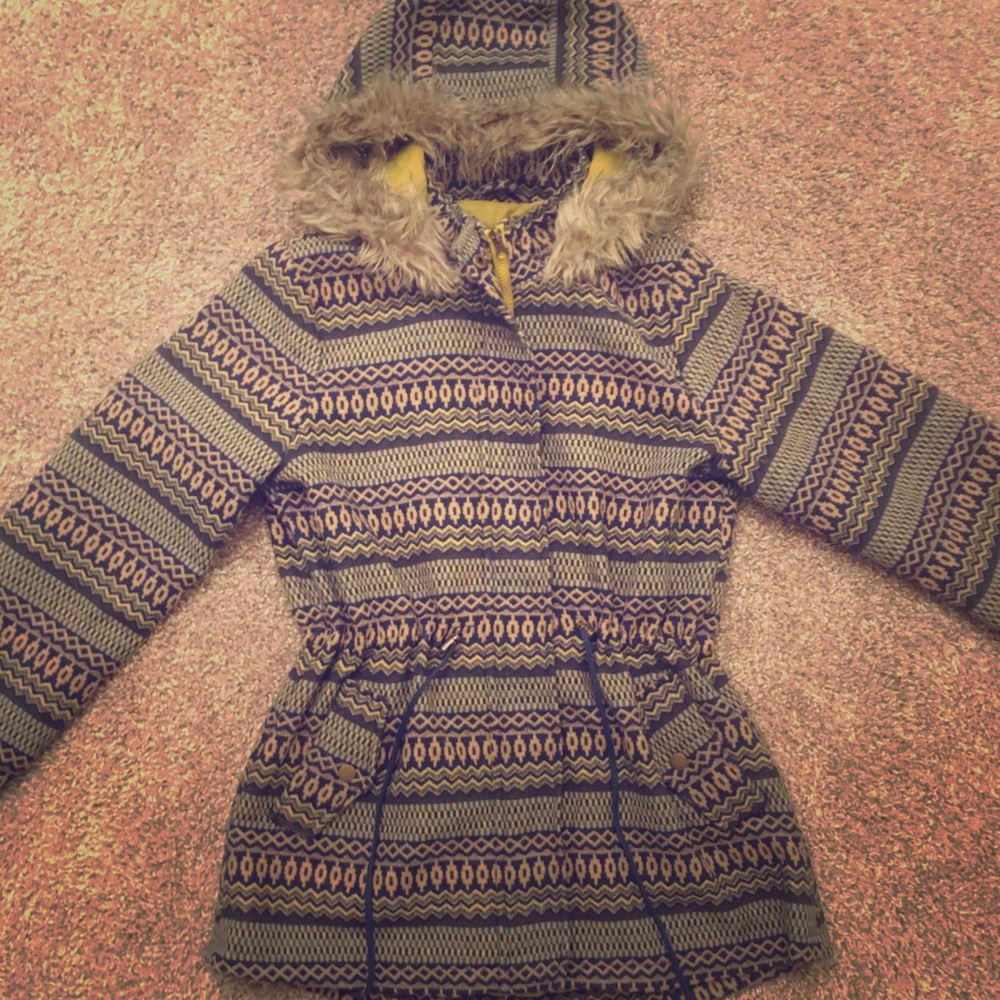 Cute print winter coat